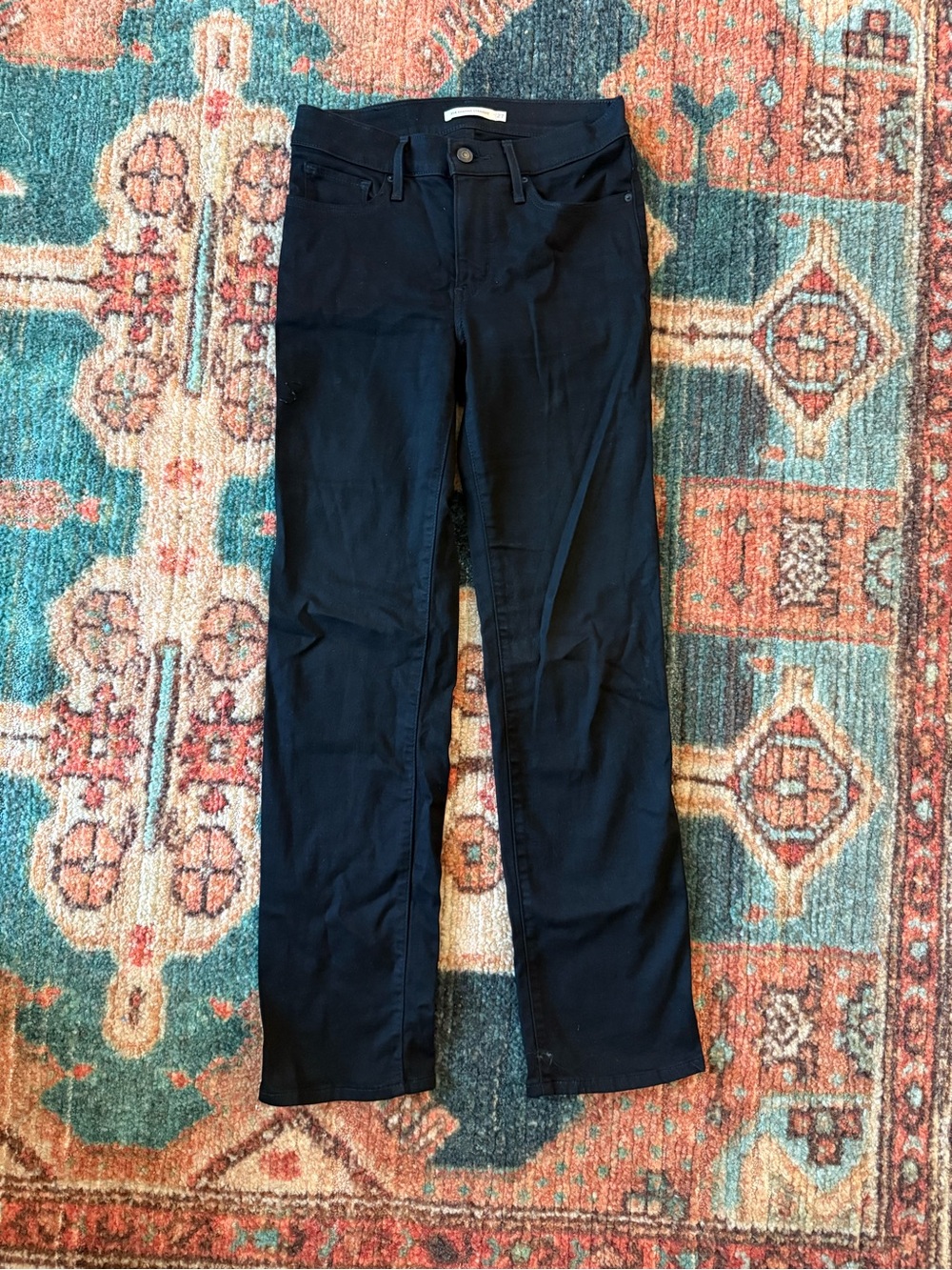 Levi's Black 314 Shaping Straight Jeans